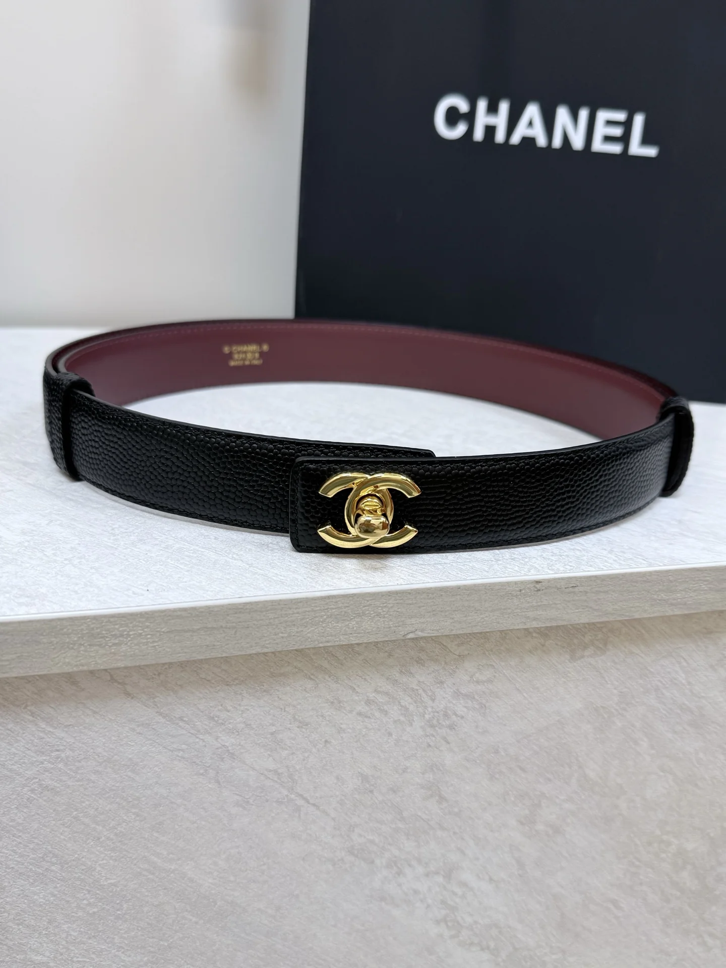 CHANEL Belts Black-Gold A90202609070493