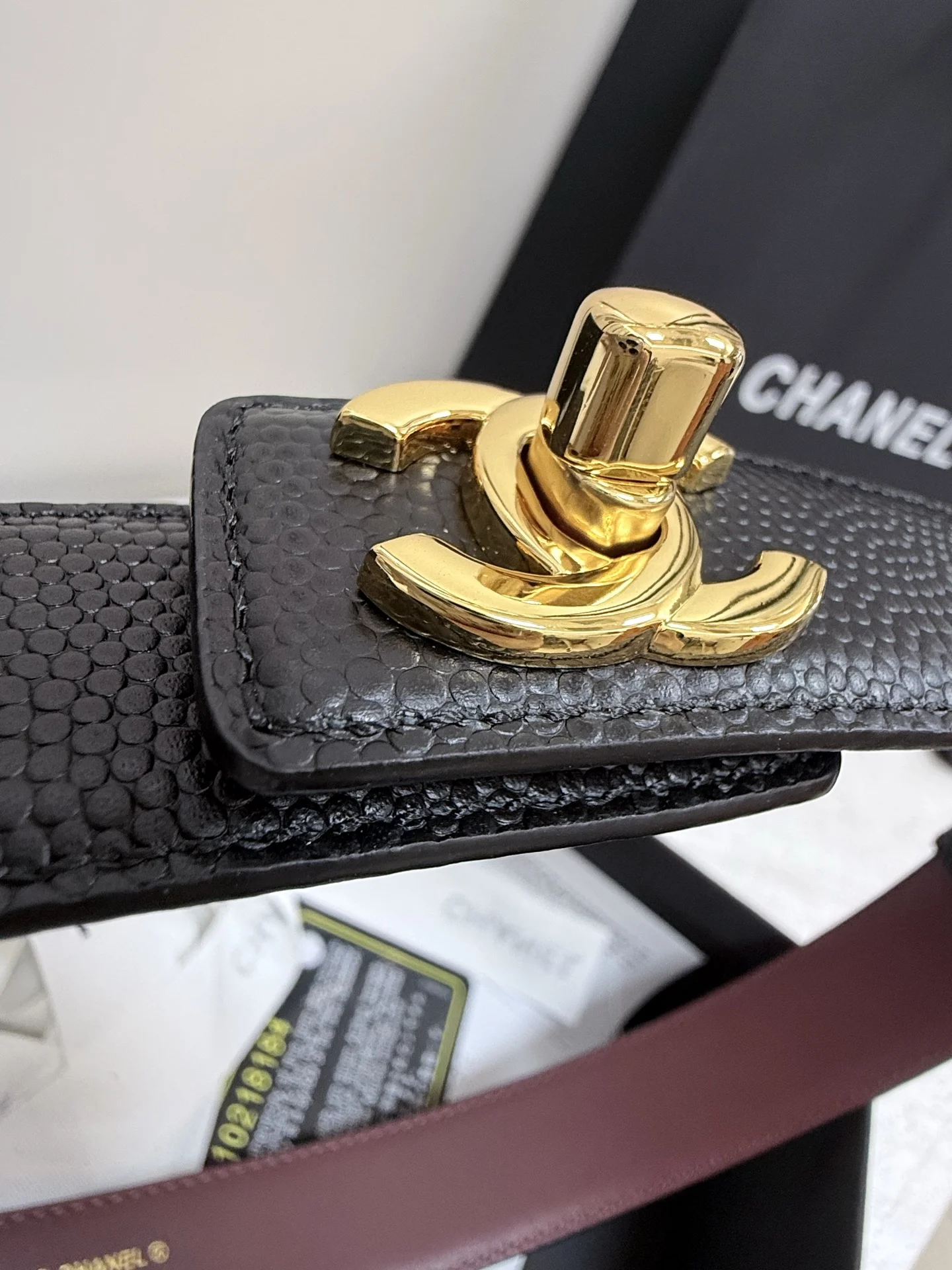 CHANEL Belts Black-Gold A90202609070493 - Image 2