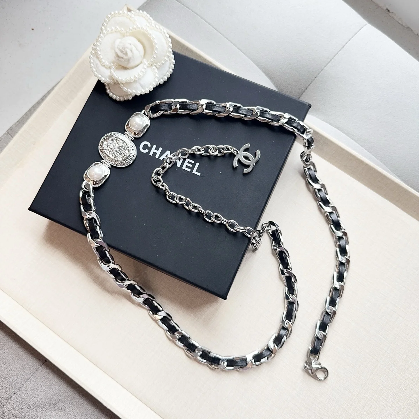 CHANEL Belts Black-Silver A80202609070092 - Image 2