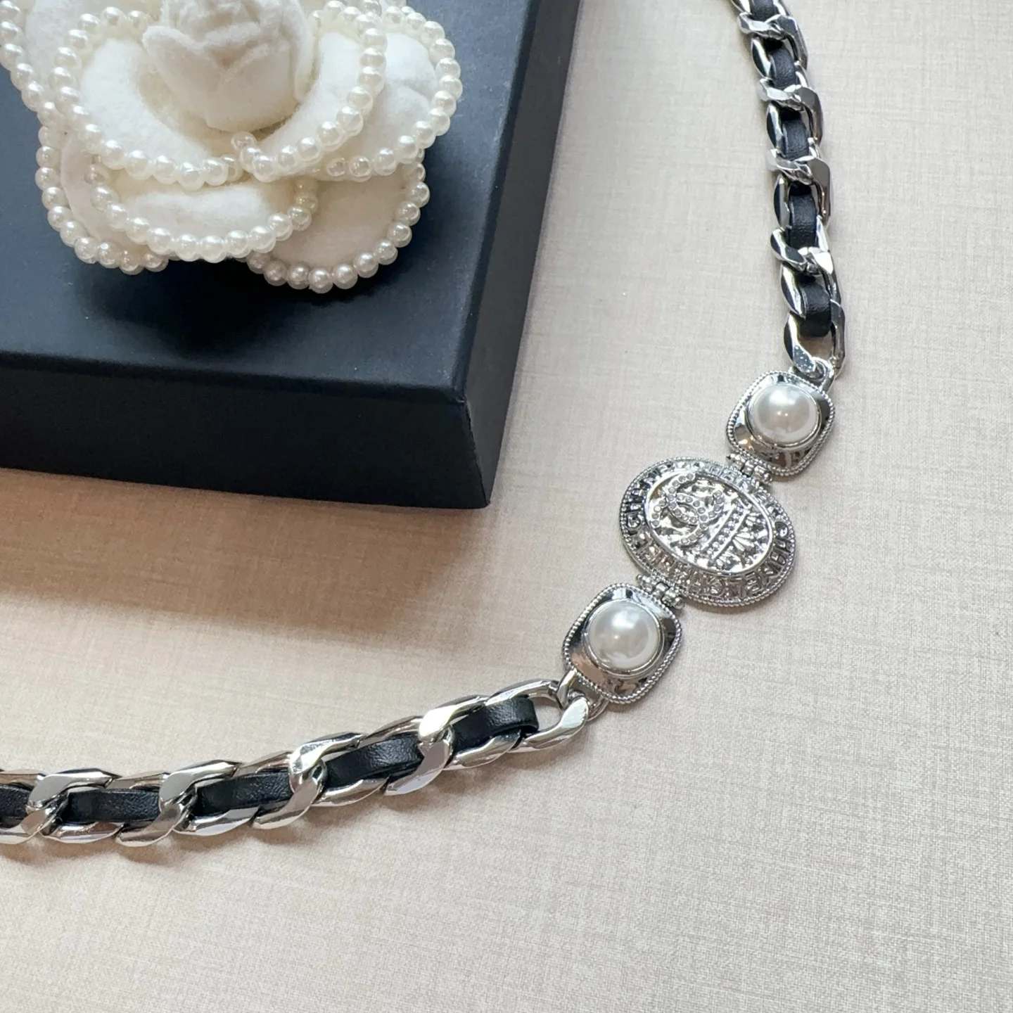 CHANEL Belts Black-Silver A80202609070092 - Image 4