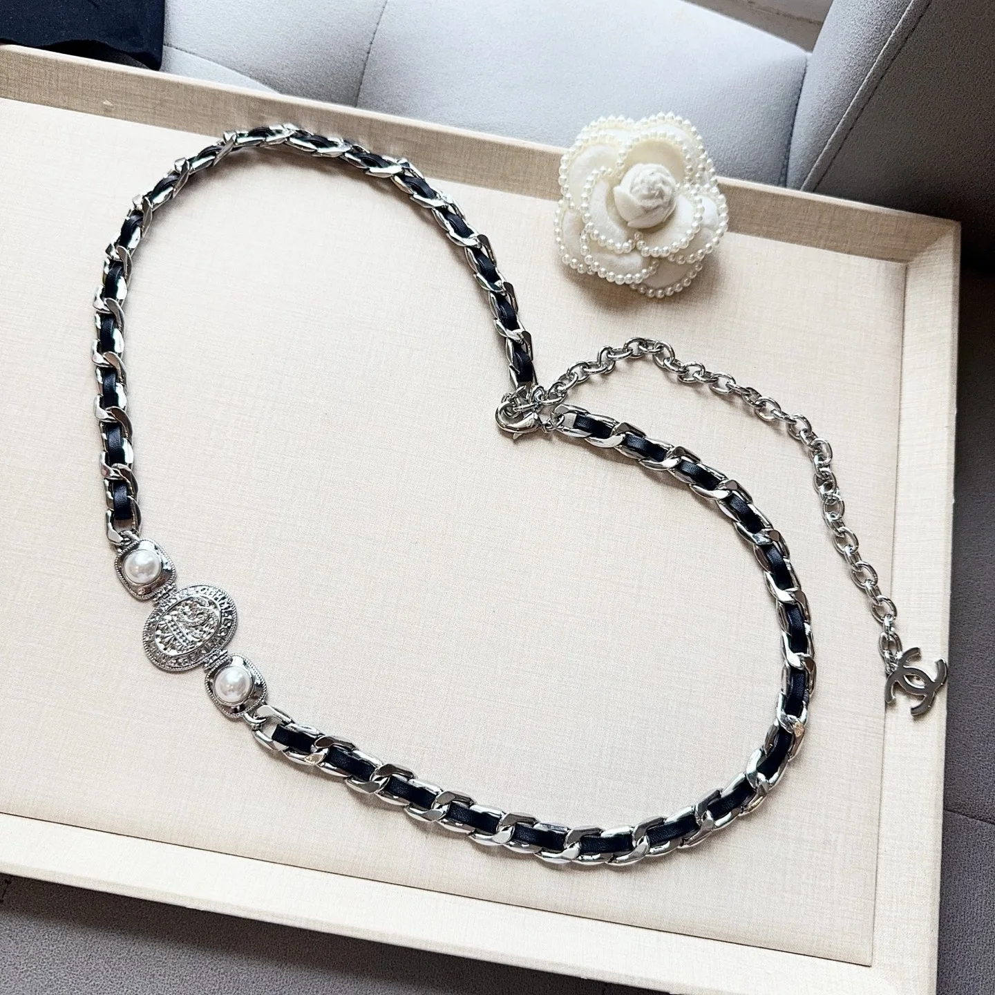 CHANEL Belts Black-Silver A80202609070092 - Image 8