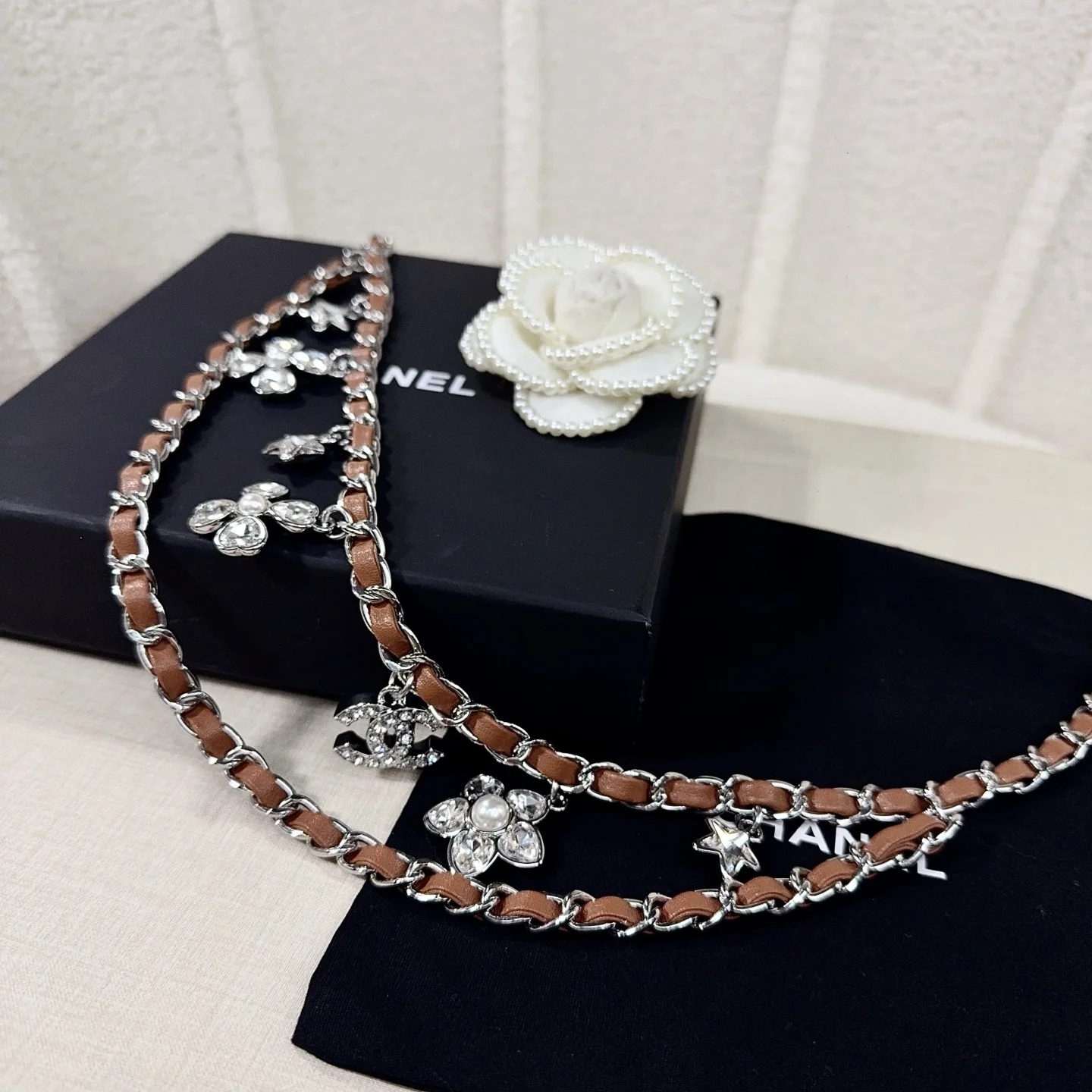 CHANEL Belts Brown-Silver A90202609070265 - Image 4