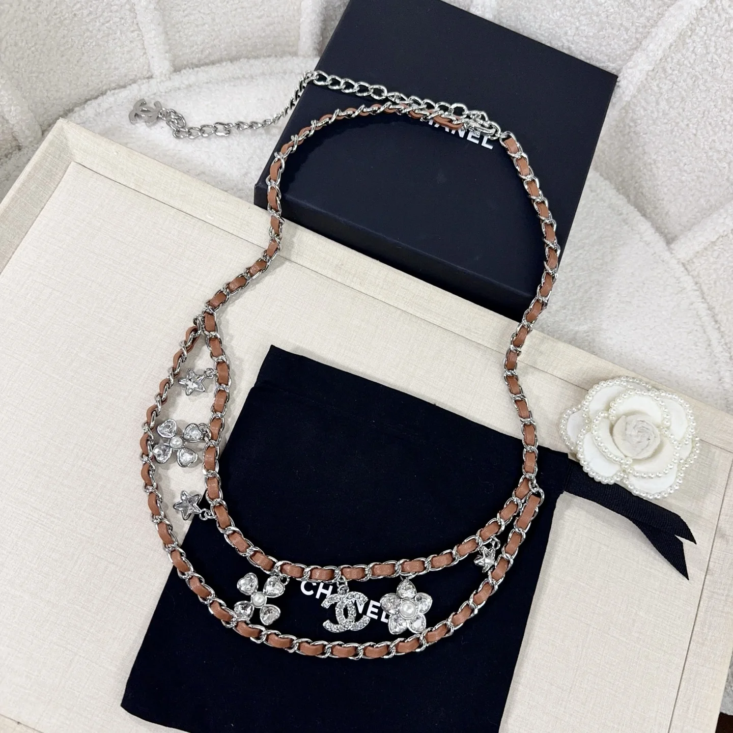 CHANEL Belts Brown-Silver A90202609070265 - Image 8