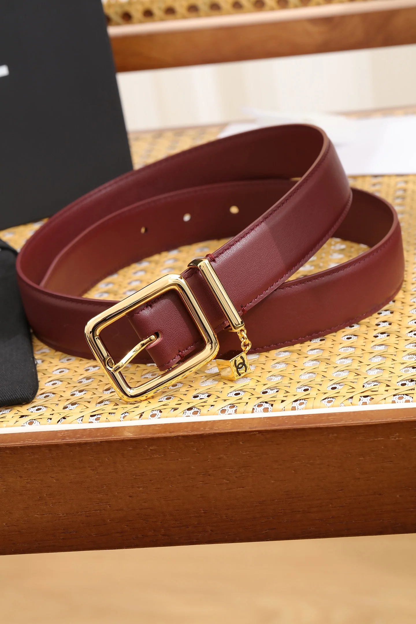 CHANEL Belts Burgundy-Gold A80202609070450 - Image 2
