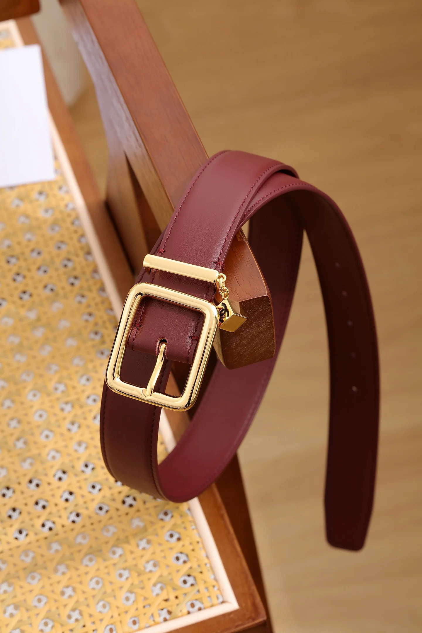 CHANEL Belts Burgundy-Gold A80202609070450 - Image 3