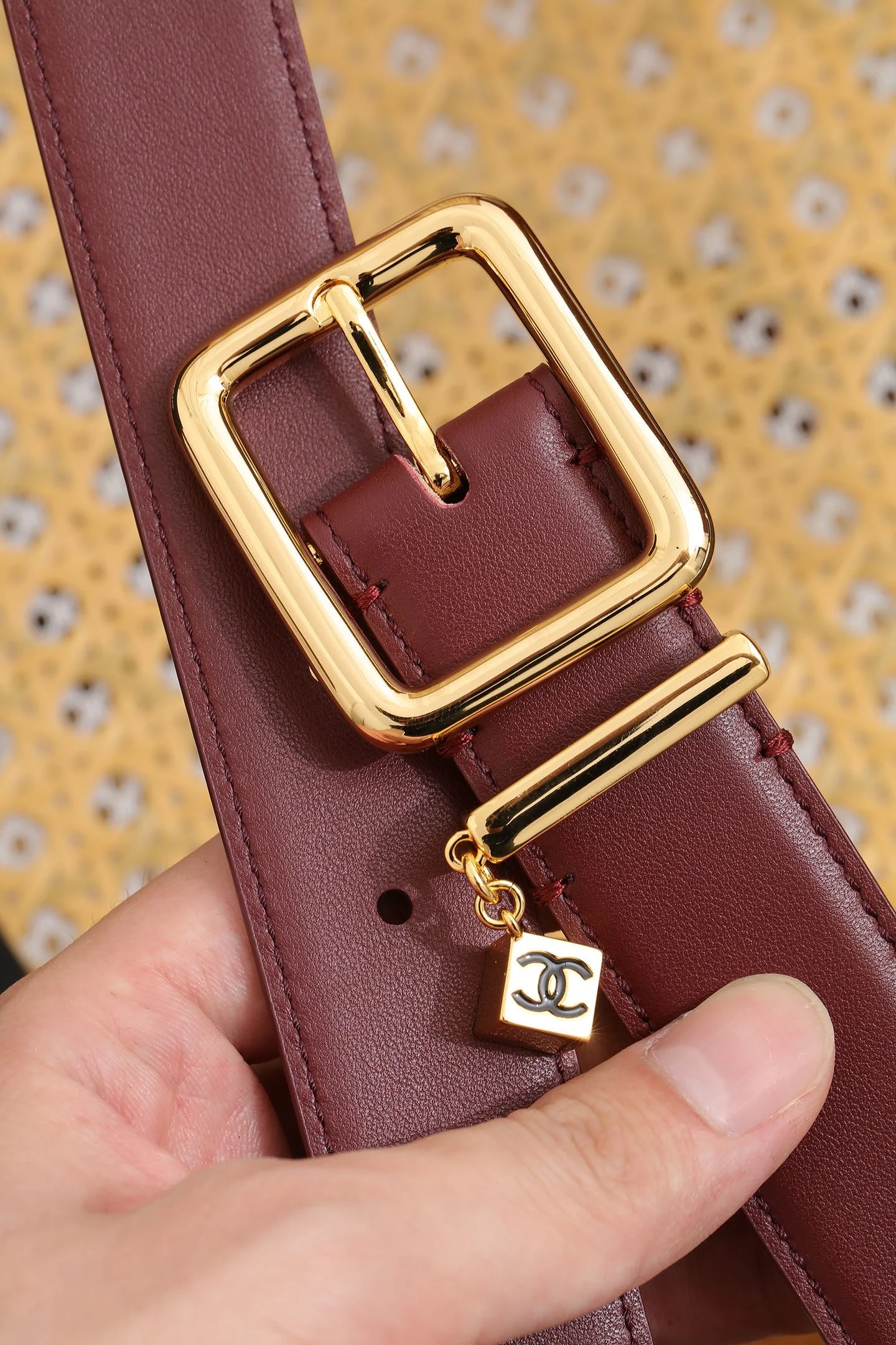 CHANEL Belts Burgundy-Gold A80202609070450 - Image 6