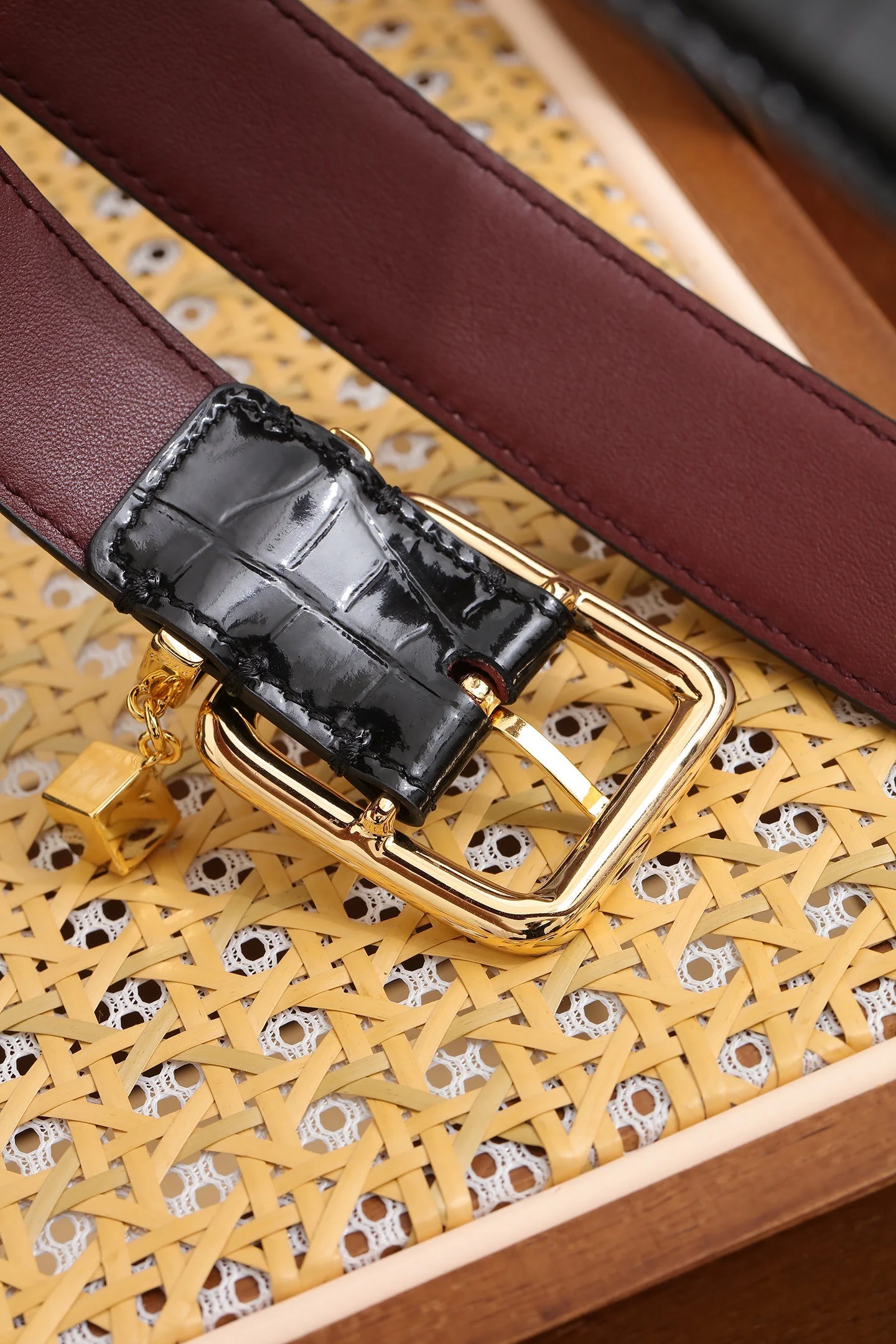 CHANEL Belts Calf Leather Black-Gold A80202609070447 - Image 5