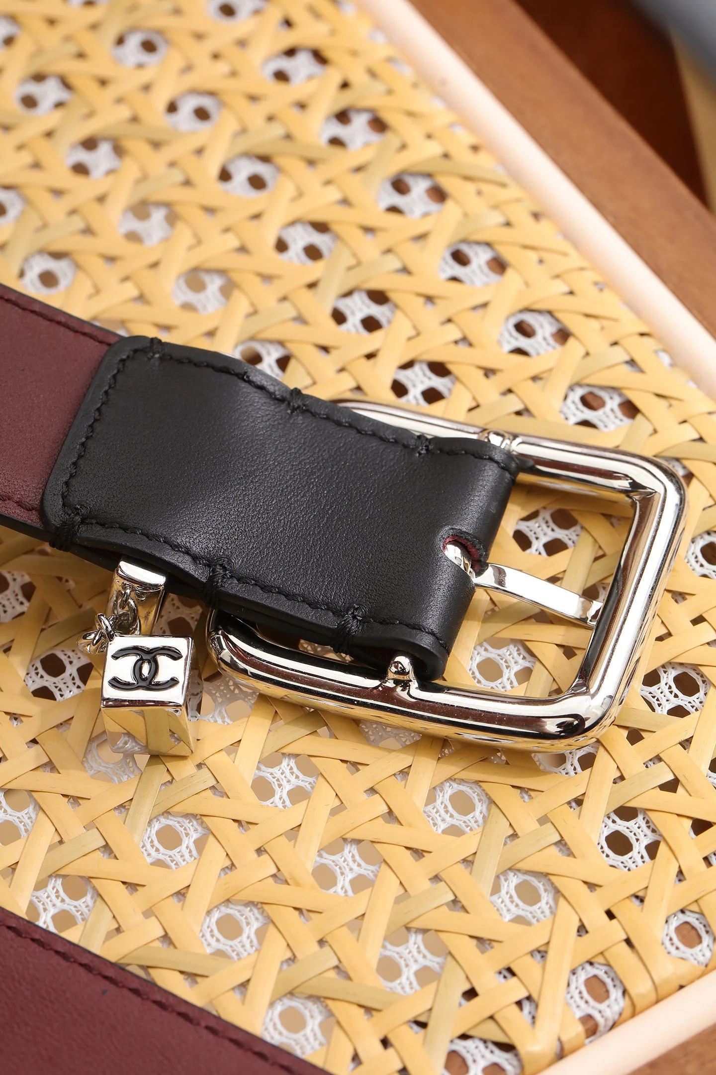 CHANEL Belts Calfskin Leather Black-Silver A80202609070449 - Image 6
