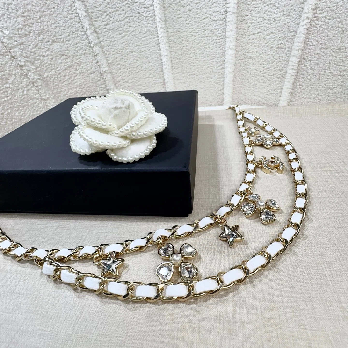 CHANEL Belts Leather Metal White-Gold A90202609070263 - Image 4
