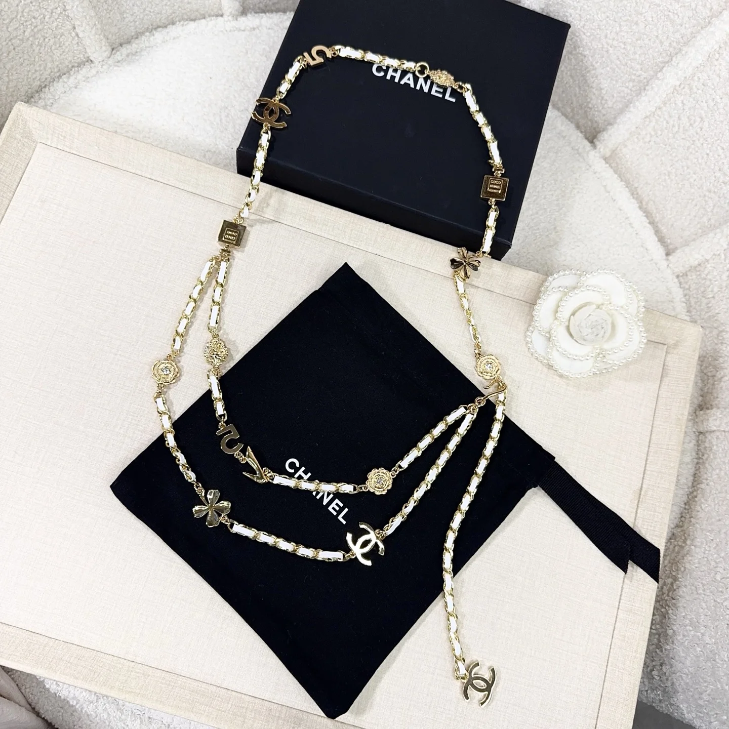CHANEL Belts White-Gold B00202609070135 - Image 8