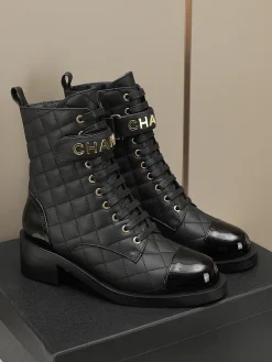 CHANEL Boots Black-Gold C10202609111248