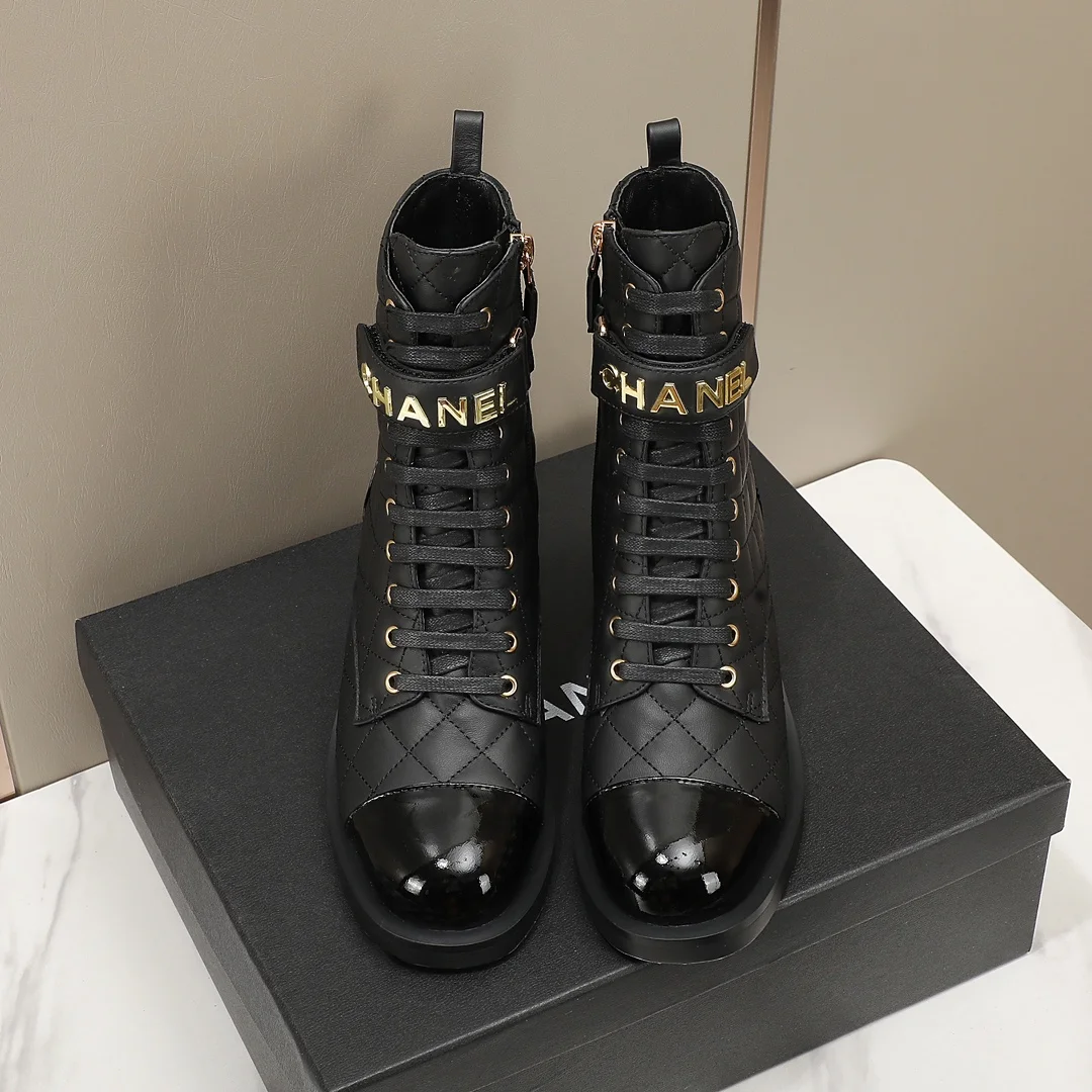 CHANEL Boots Black-Gold C10202609111248 - Image 3
