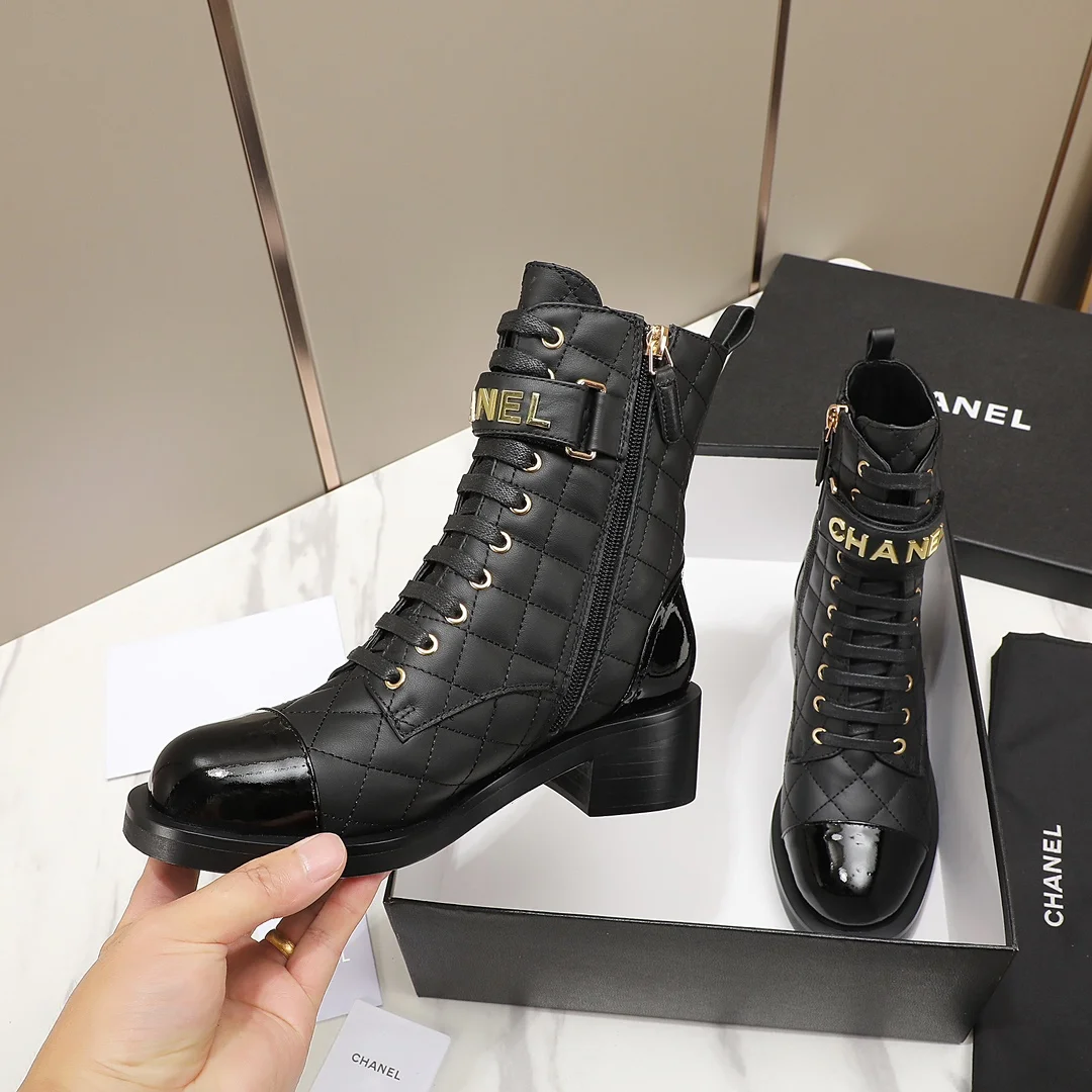 CHANEL Boots Black-Gold C10202609111248 - Image 6