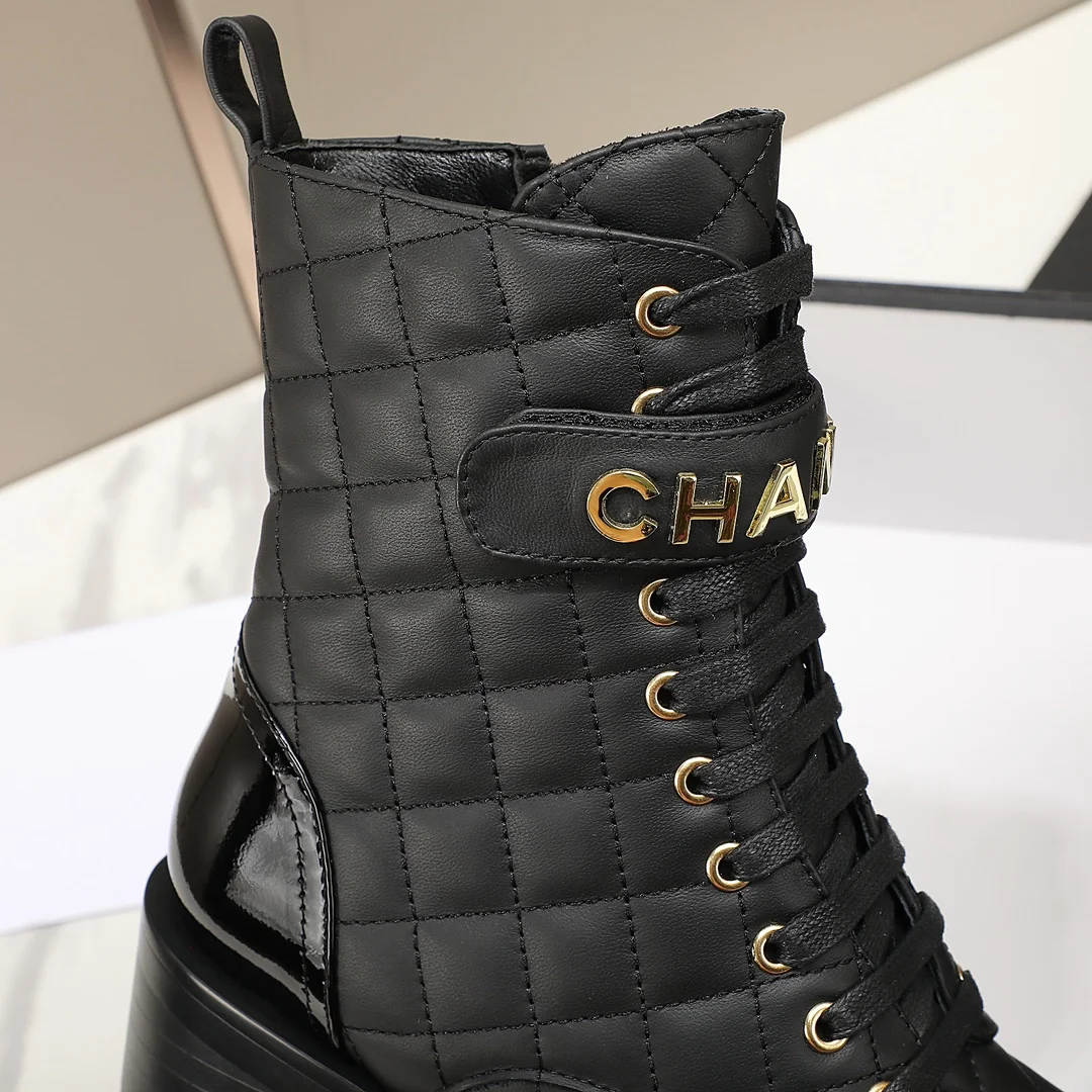 CHANEL Boots Black-Gold C10202609111248 - Image 8