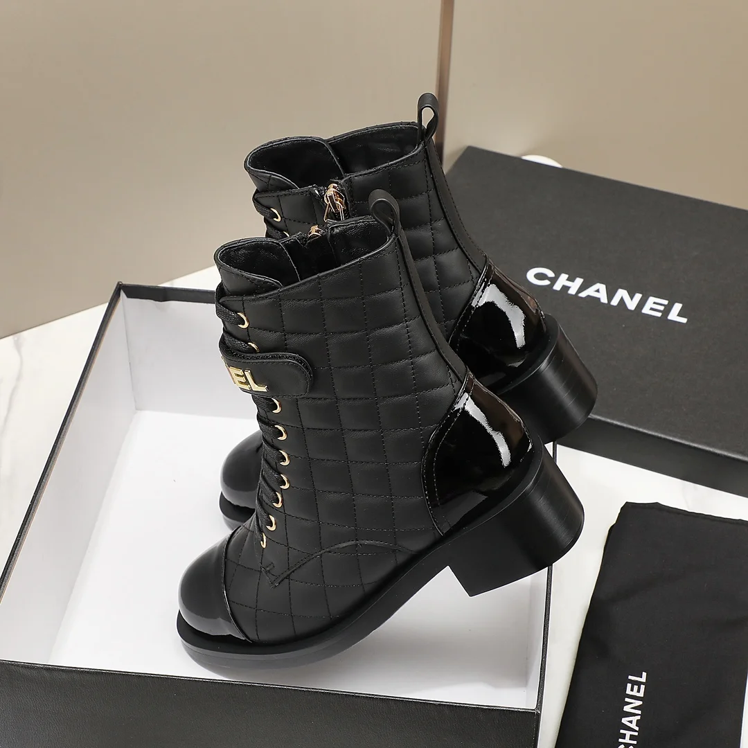 CHANEL Boots Black-Gold C10202609111248 - Image 9
