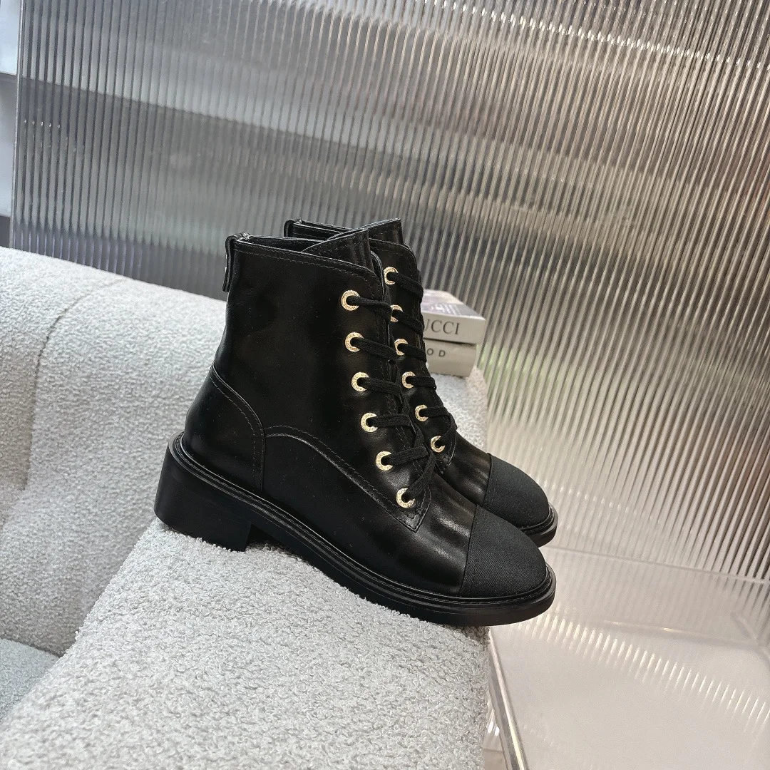 CHANEL Boots Calf Leather Black EU35-41 C10202609111246 - Image 4