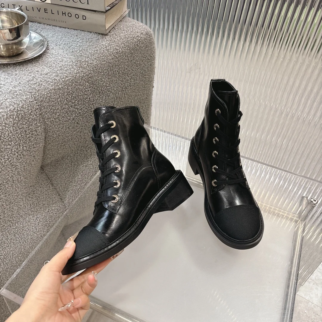 CHANEL Boots Calf Leather Black EU35-41 C10202609111246 - Image 6