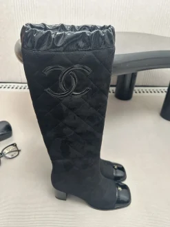 CHANEL Boots Leather Black EU35-39 E50202609111993