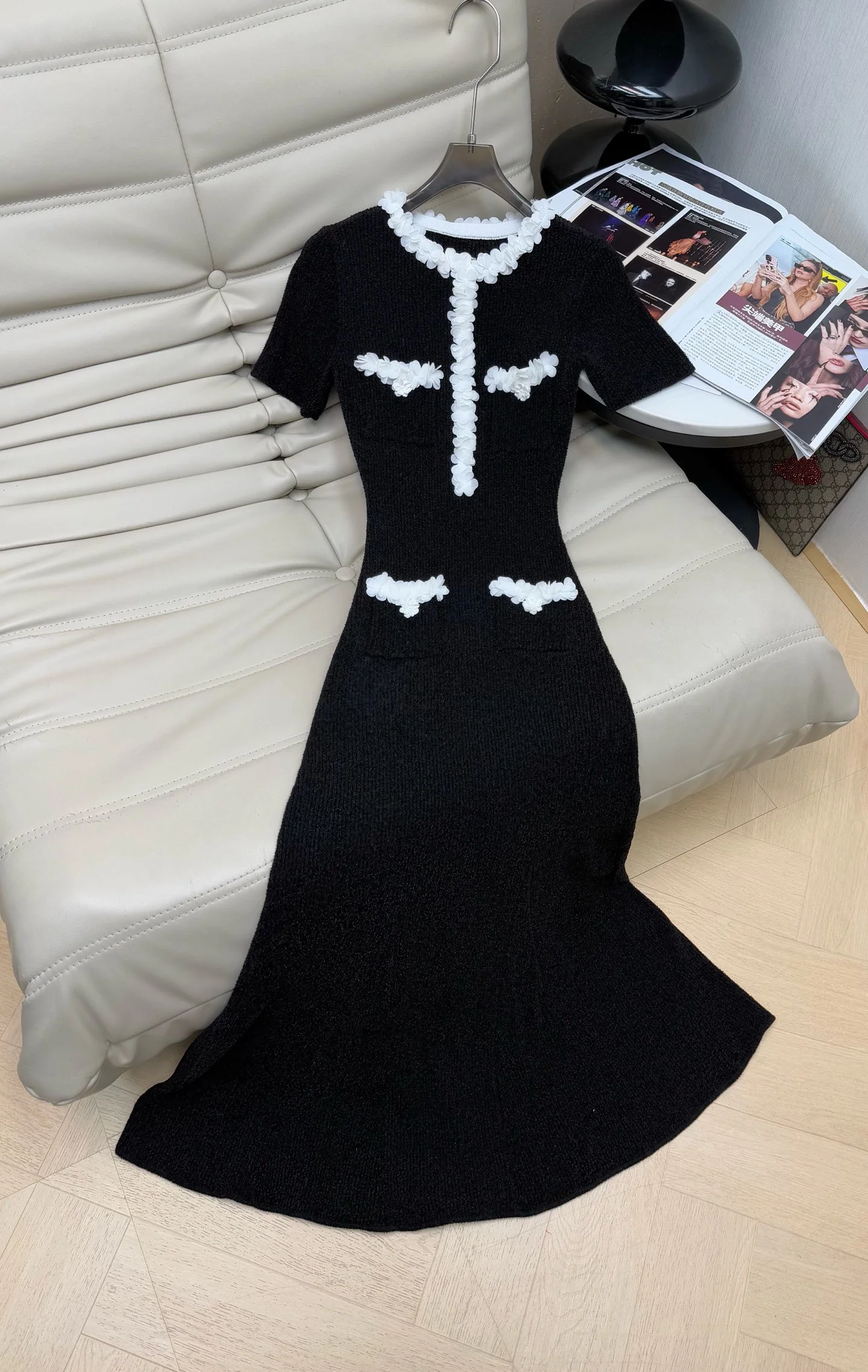 CHANEL Dresses Black-White S-XL C90202609060244