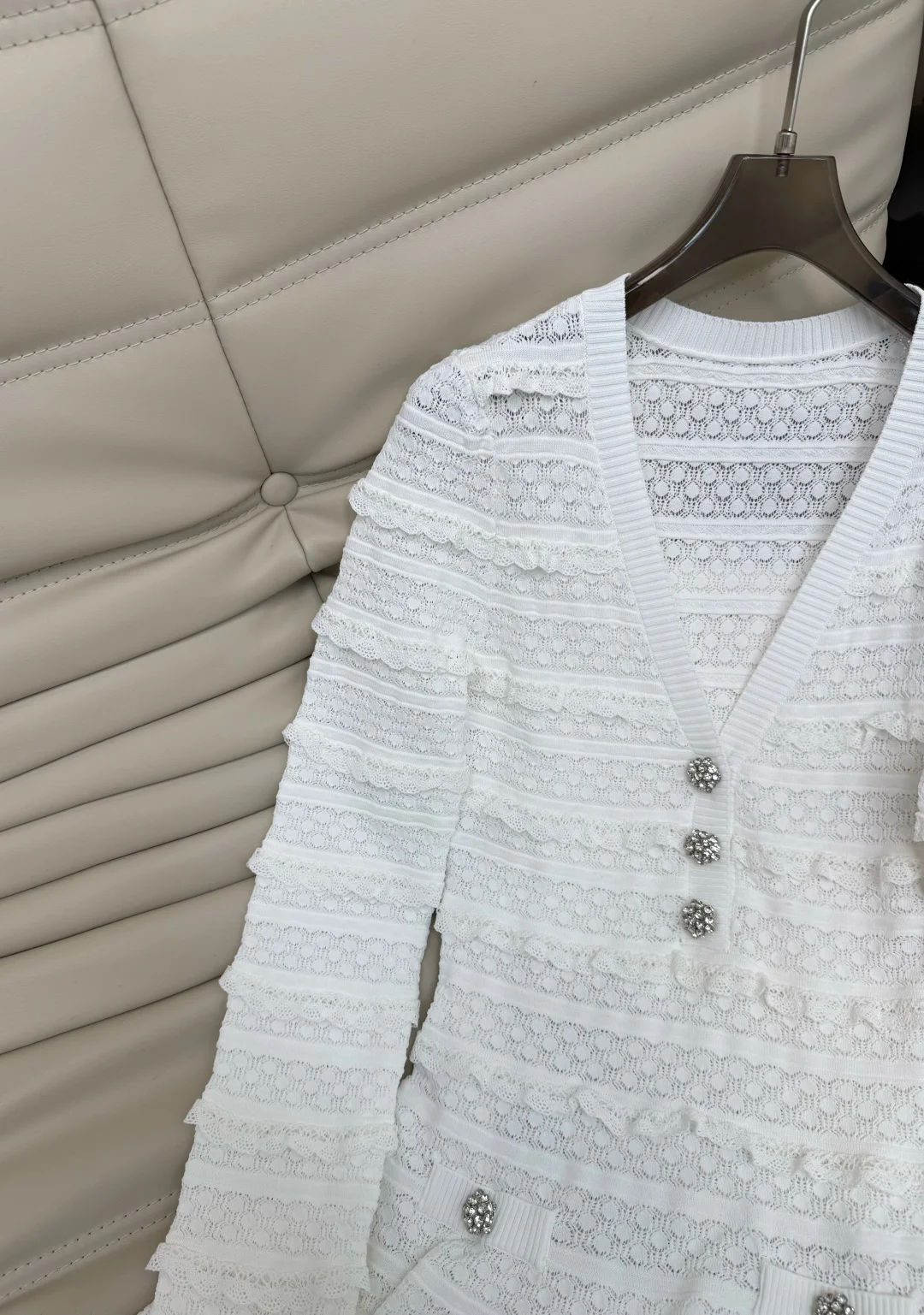 CHANEL Dresses Knit White S-M-L D00202609063163 - Image 3