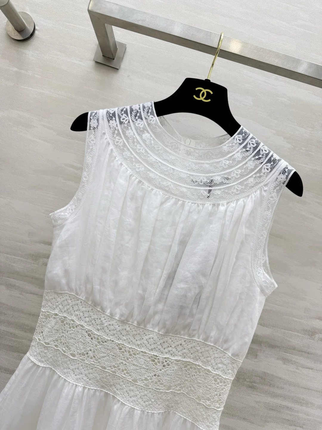 CHANEL Dresses Linen Lace White S-L D00202609062616 - Image 2