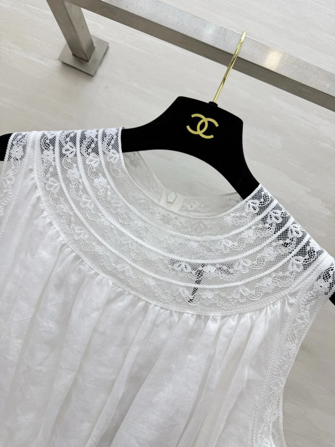 CHANEL Dresses Linen Lace White S-L D00202609062616 - Image 5