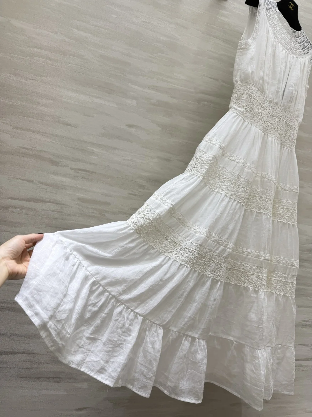 CHANEL Dresses Linen Lace White S-L D00202609062616 - Image 7