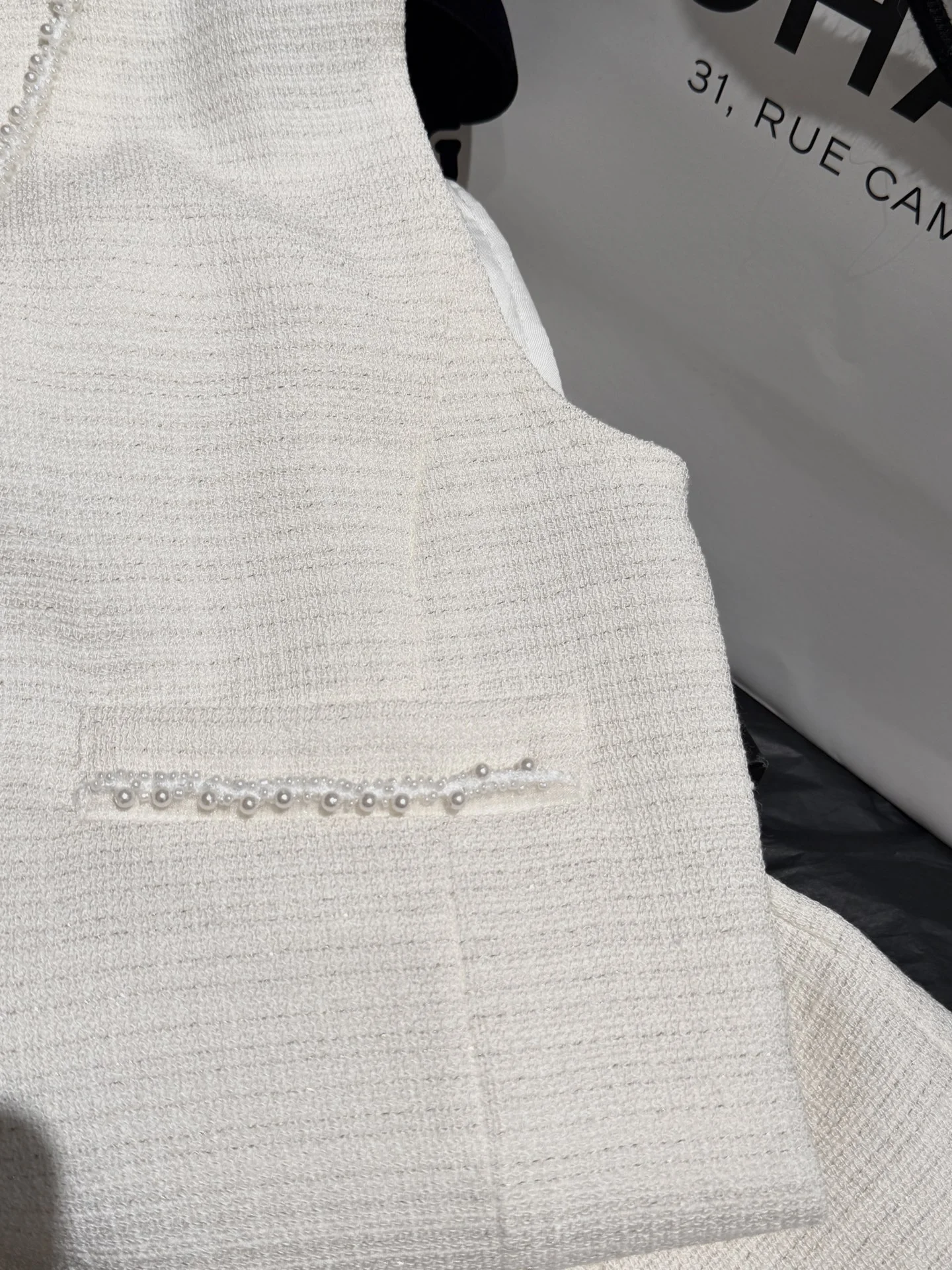 CHANEL Dresses Shiny Fabric White S-L C15202609063084 - Image 3
