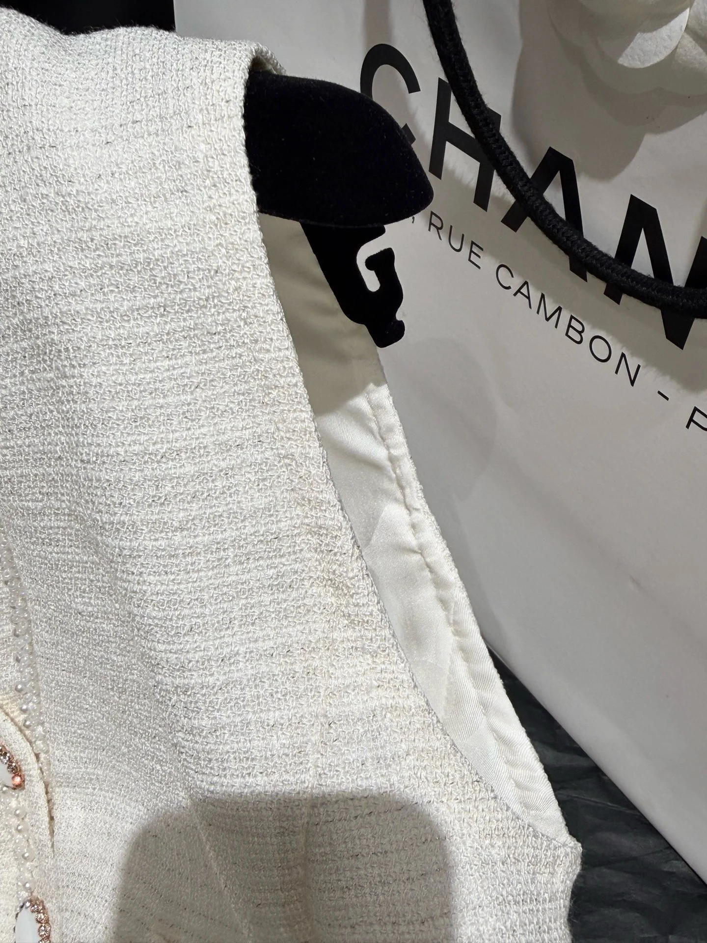 CHANEL Dresses Shiny Fabric White S-L C15202609063084 - Image 8