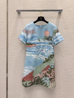 CHANEL Dresses Tech Fabric Blue-Pink S M L B65202609063574