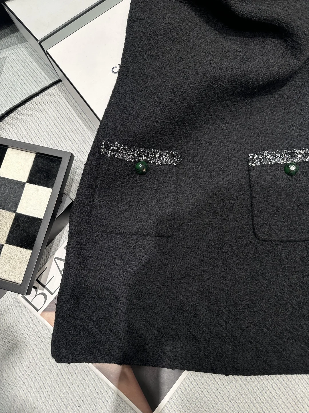 CHANEL Dresses Tweed Black-Silver S-M-L C55202609060334 - Image 3