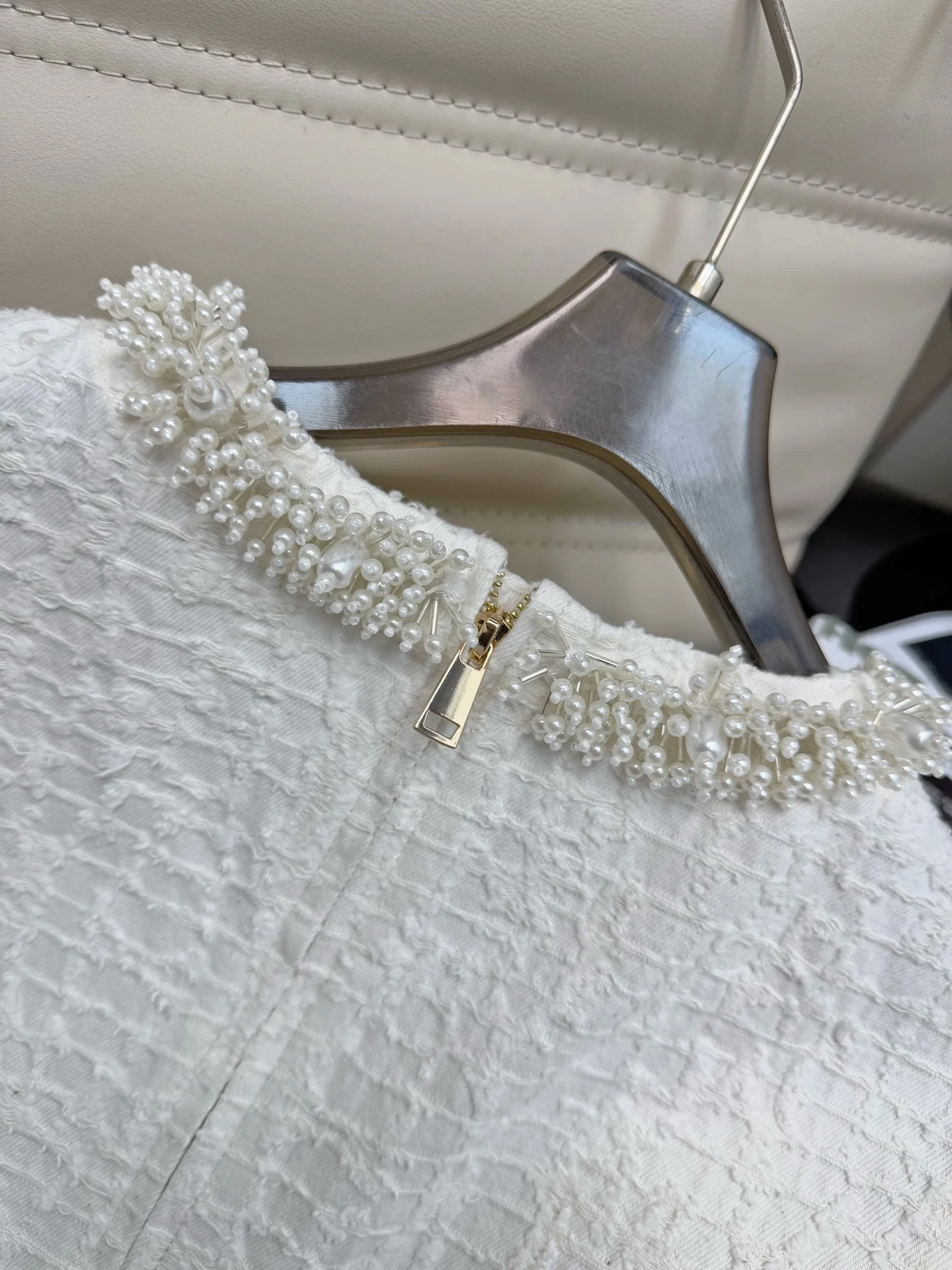 CHANEL Dresses Tweed White-Silver S-L C35202609060246 - Image 9