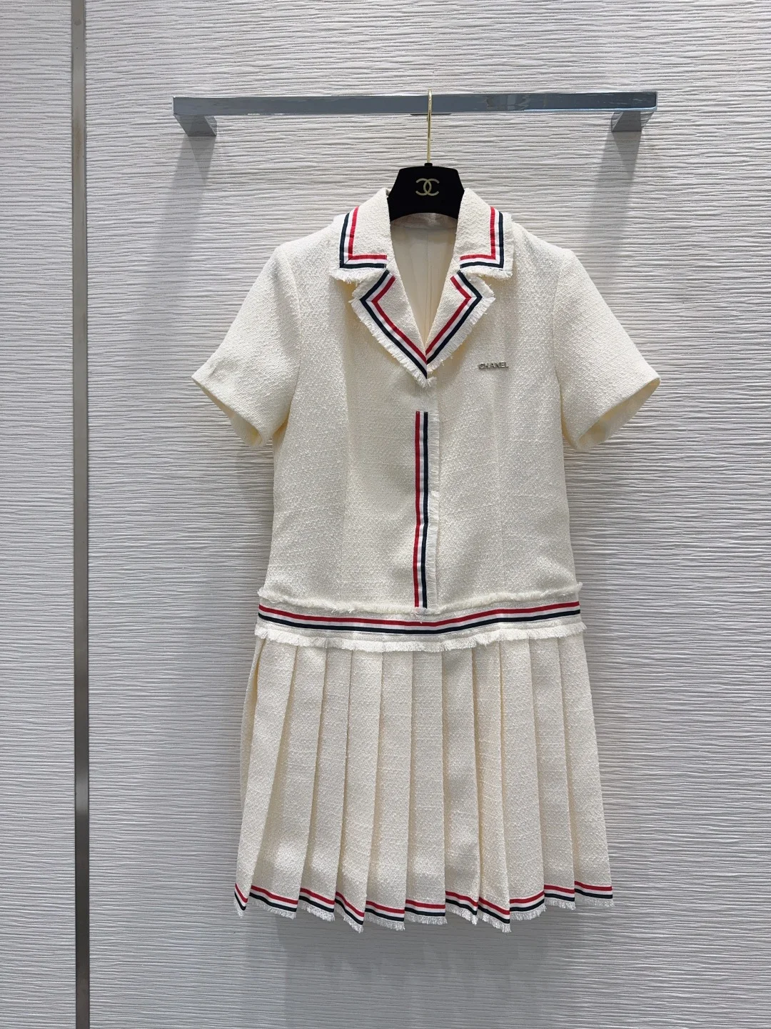 CHANEL Dresses White-Red-Blue S-L C45202609062881