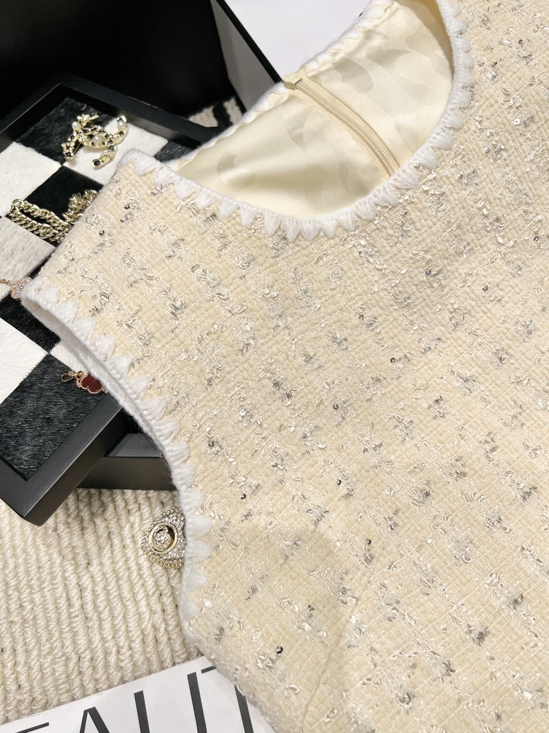 CHANEL Dresses Wool Blend Yellow-Silver S-L C55202609061871 - Image 2