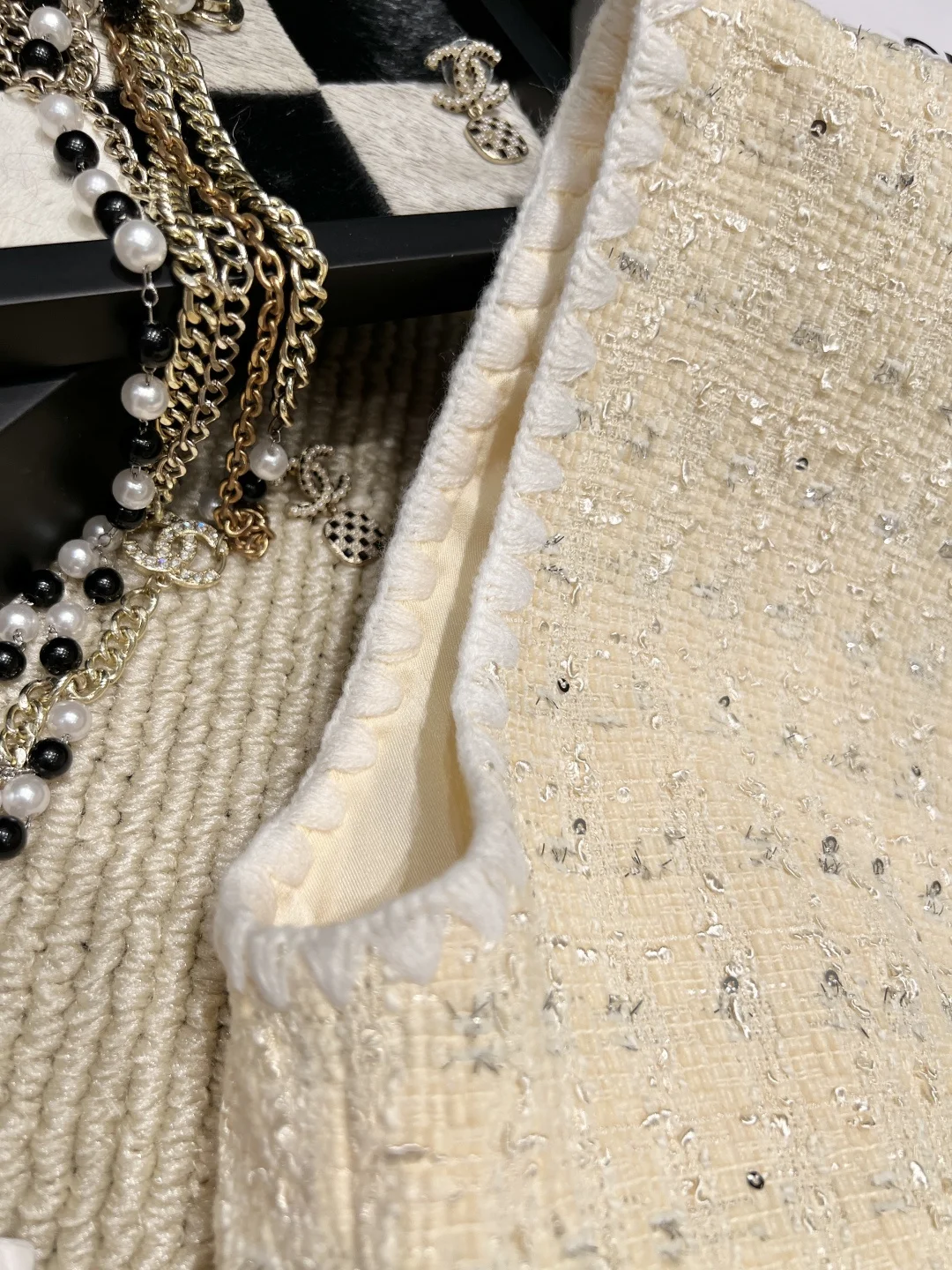 CHANEL Dresses Wool Blend Yellow-Silver S-L C55202609061871 - Image 5