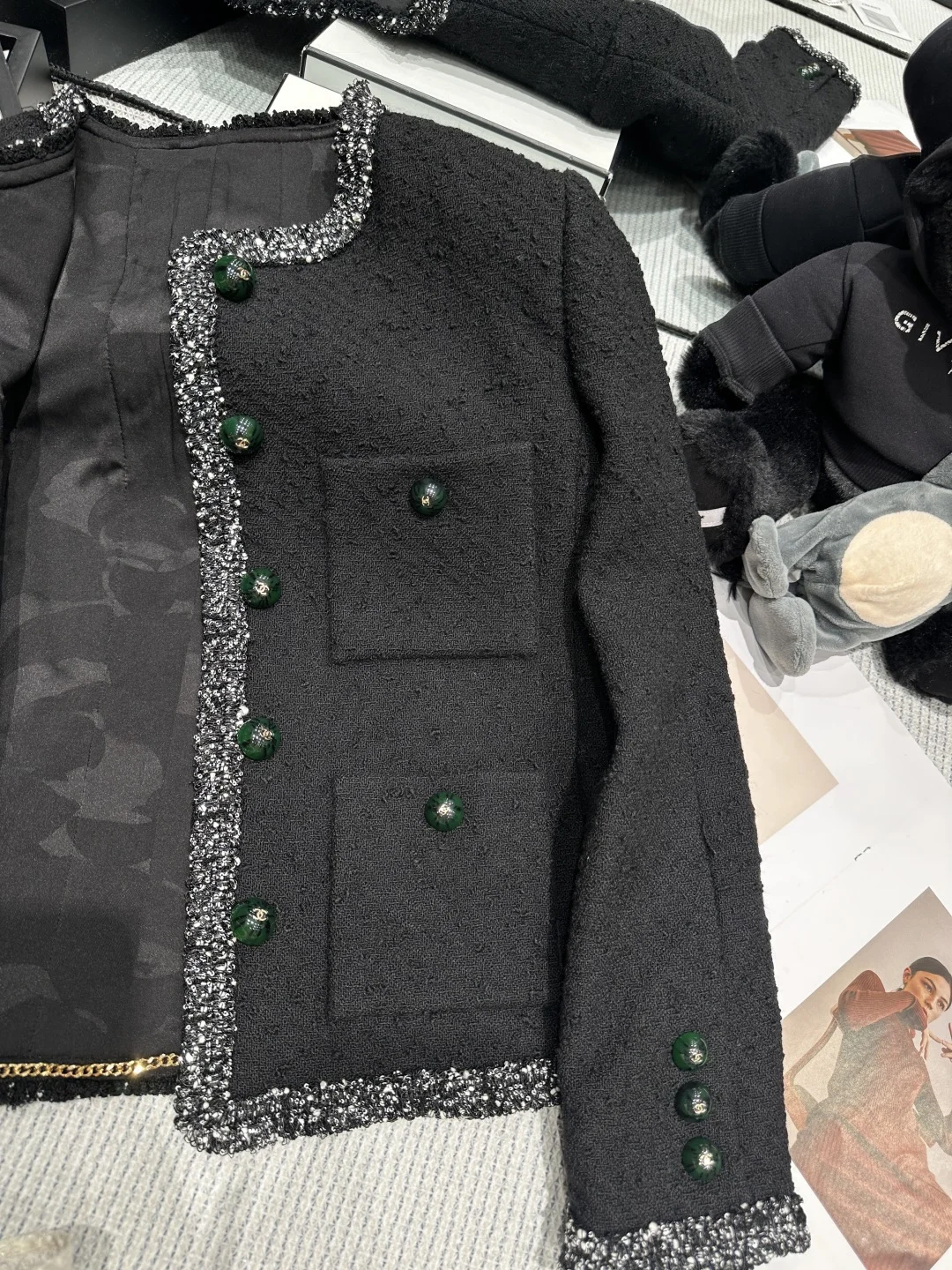 CHANEL Jackets Black-Green S-L E25202609060336 - Image 4
