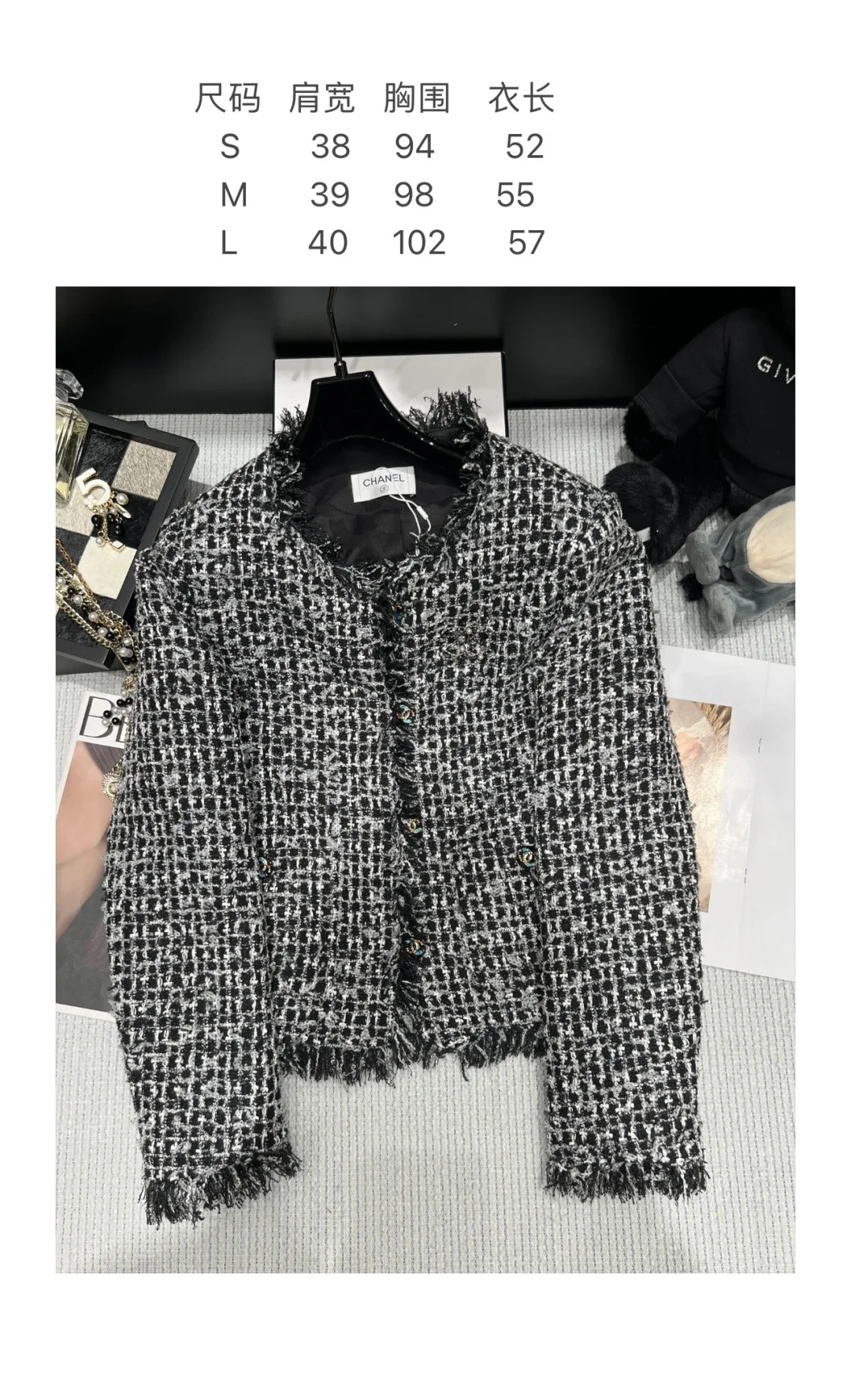 CHANEL Jackets Black-White S-L C95202609060335 - Image 8