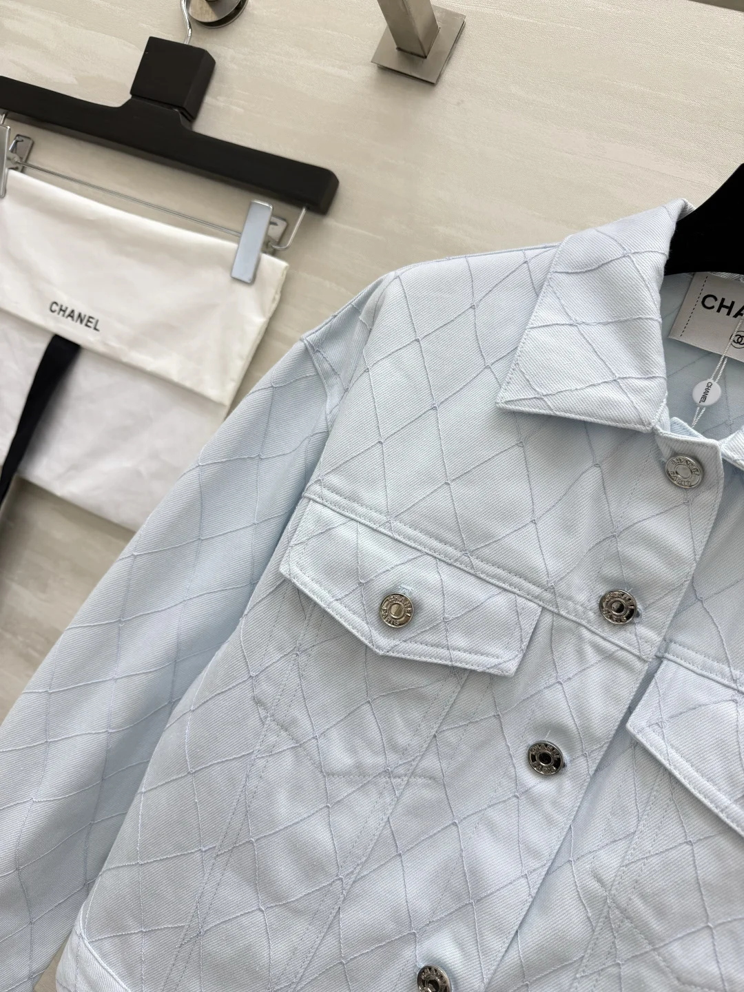 CHANEL Jackets Denim Light Blue S_M_L C25202609062632 - Image 3