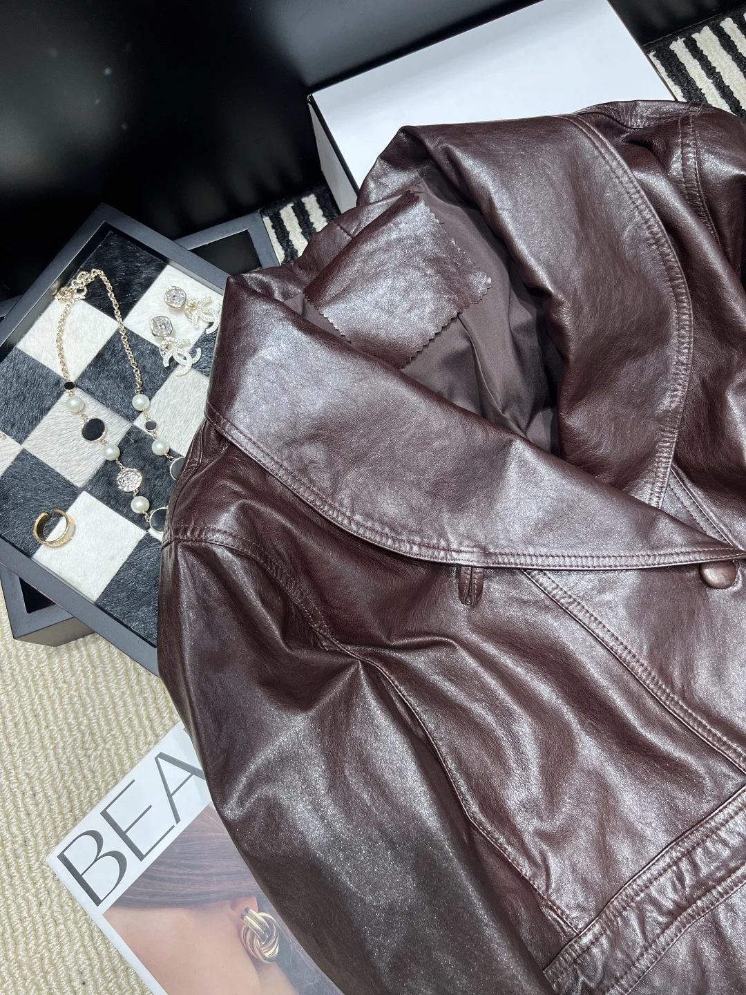 CHANEL Jackets Lamb Leather Brown S-M-L-XL H40202609063070 - Image 2