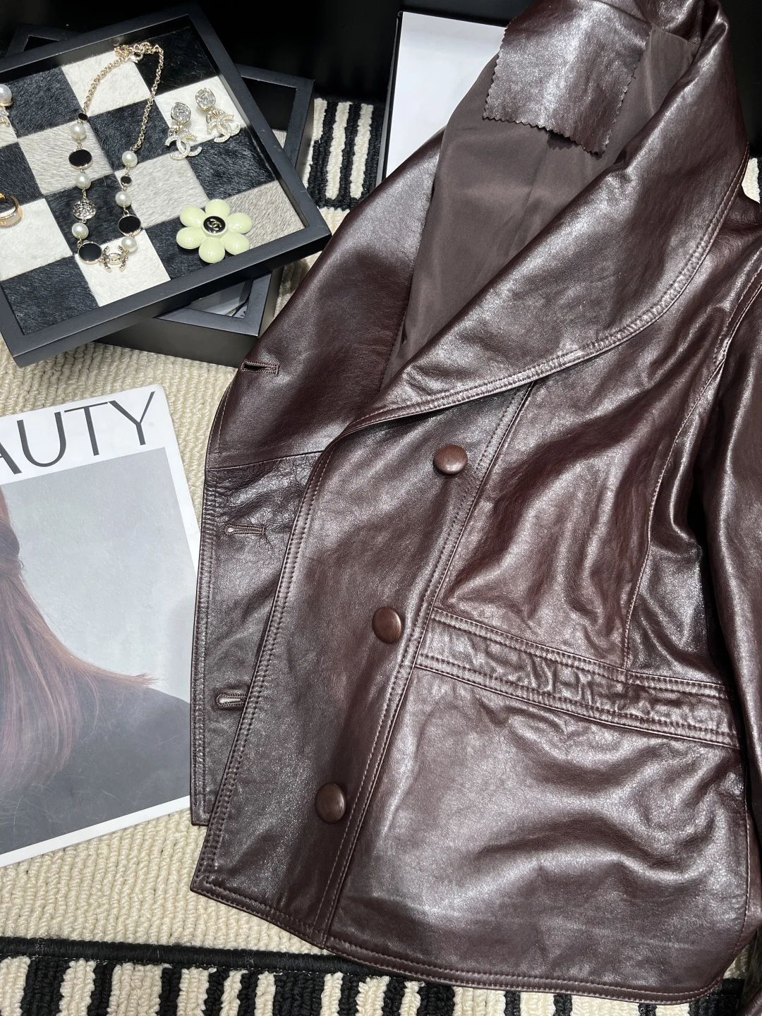 CHANEL Jackets Lamb Leather Brown S-M-L-XL H40202609063070 - Image 3