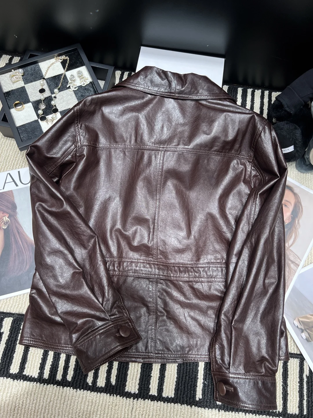 CHANEL Jackets Lamb Leather Brown S-M-L-XL H40202609063070 - Image 7