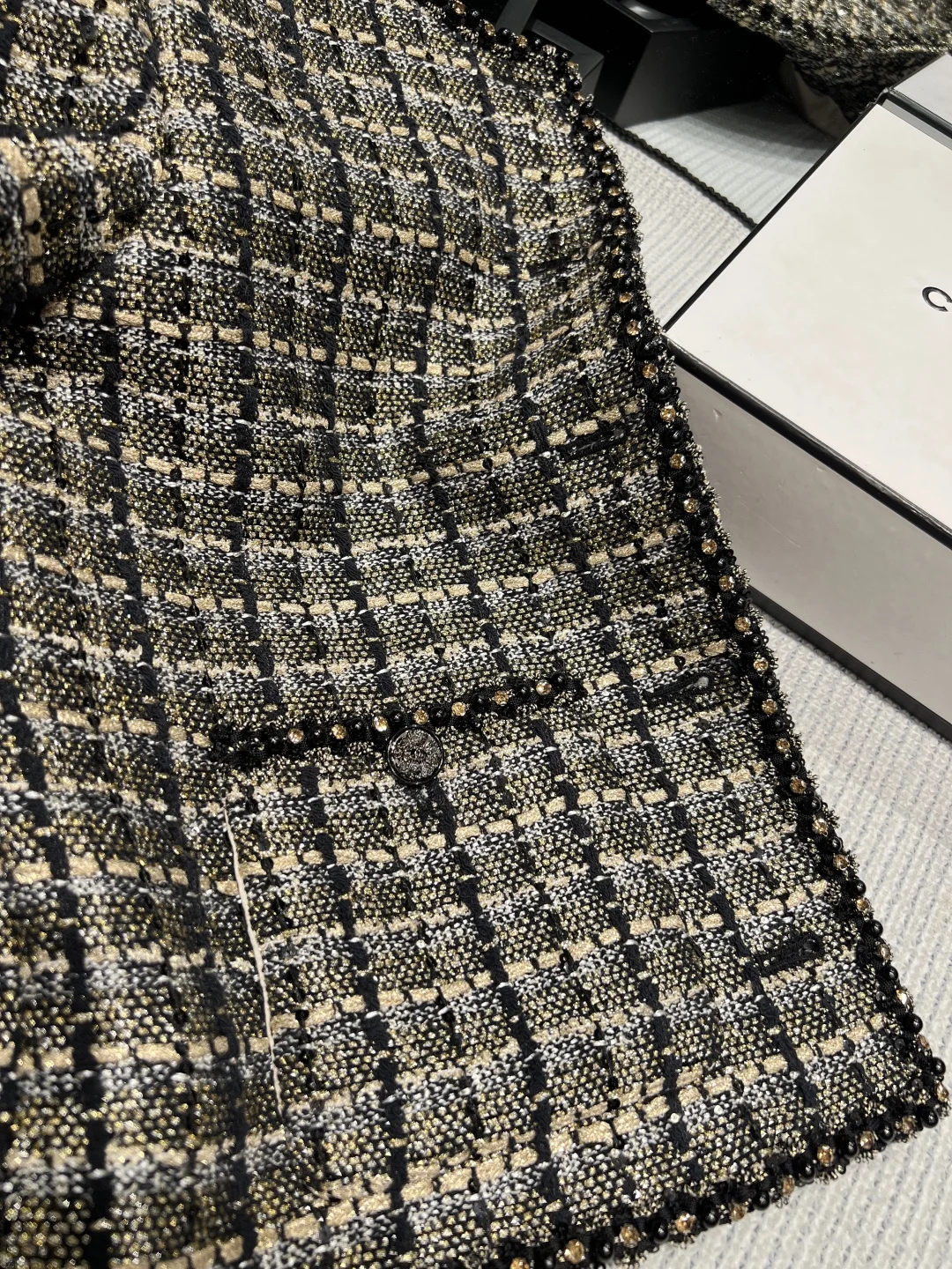 CHANEL Jackets Mixed Yarn Black-Gold S-M-L D95202609061884 - Image 5