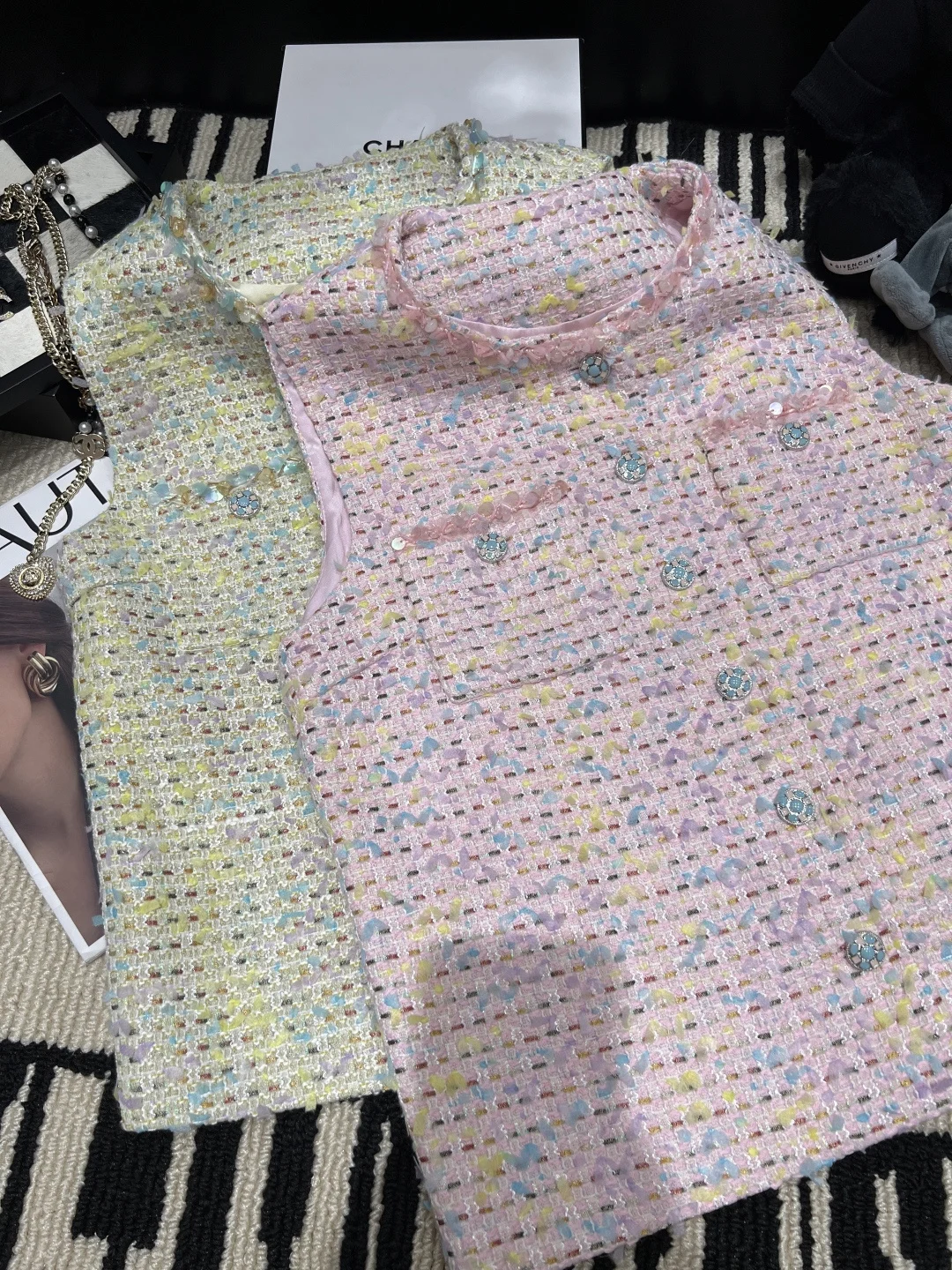 CHANEL Jackets Pink-Yellow S-L B40202609063064