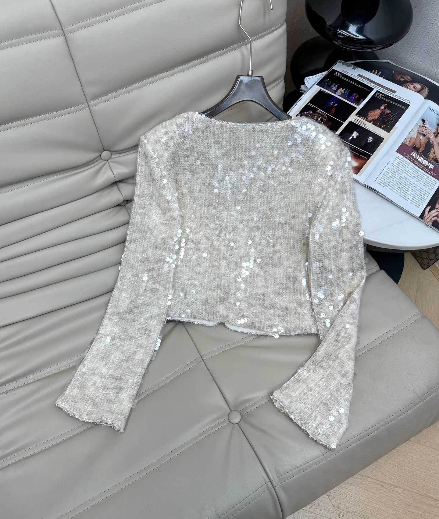 CHANEL Jackets Sequins White-Silver S-L B40202609061483 - Image 9