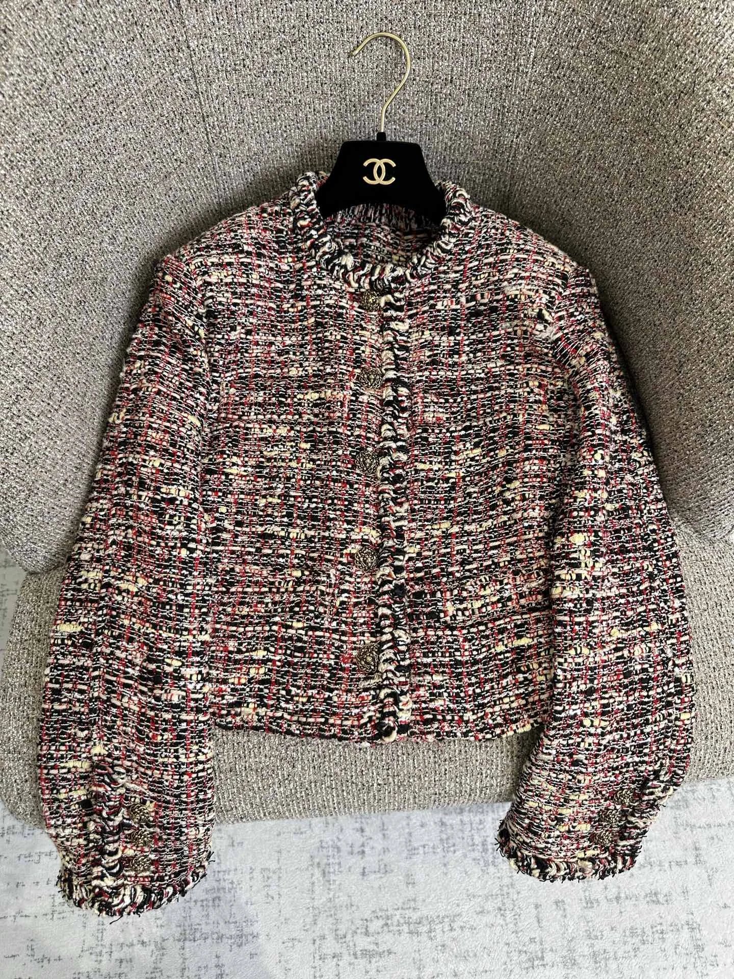 CHANEL Jackets Tweed Black-Red-White S_M_L D75202609062775
