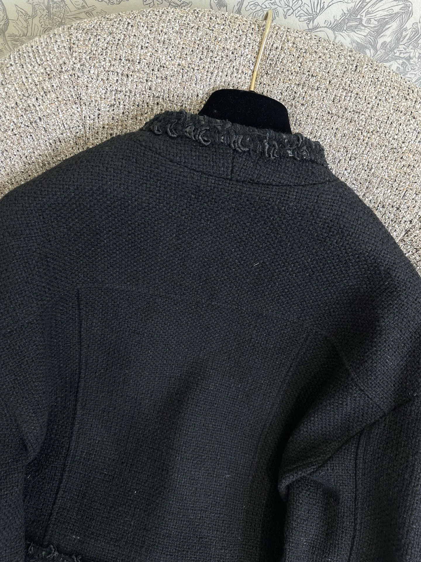 CHANEL Jackets Tweed Black-Silver S-M-L D75202609062774 - Image 9