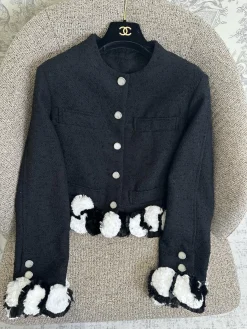 Alternative view of CHANEL Jackets Tweed Black-White S-L F75202609062776