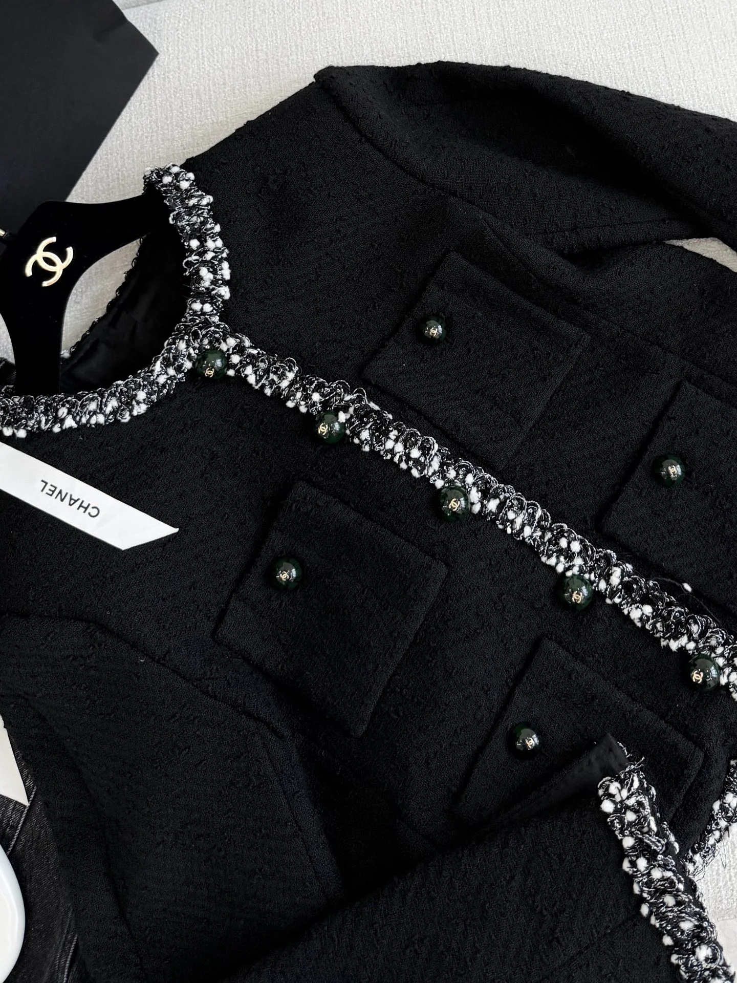 CHANEL Jackets Tweed Black-White S-L F85202609063093 - Image 4