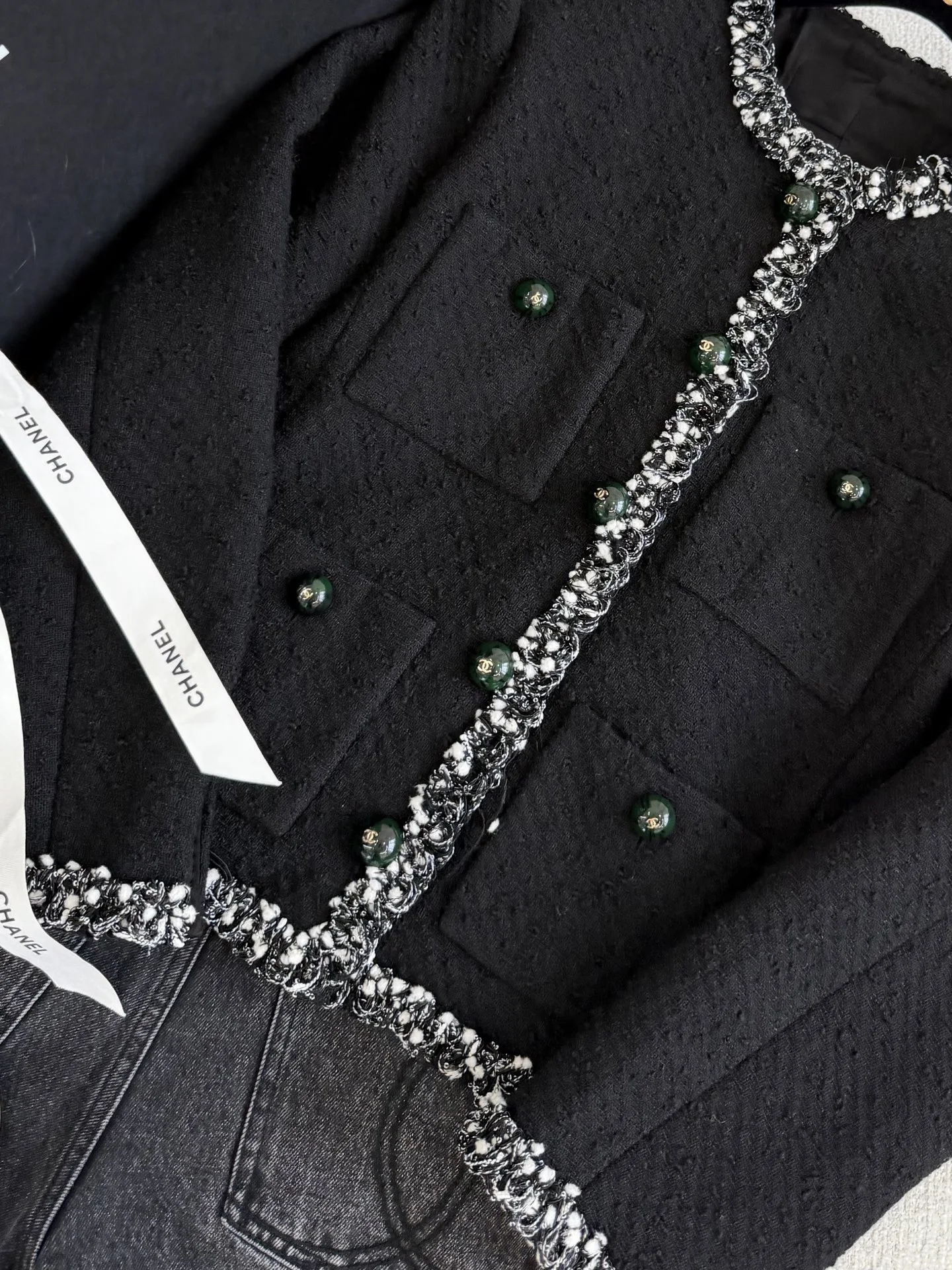 CHANEL Jackets Tweed Black-White S-L F85202609063093 - Image 5