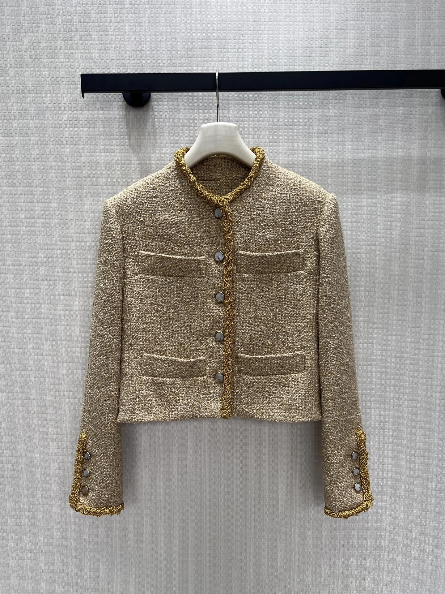 CHANEL Jackets Tweed Blend Gold-Beige 36-40 F65202609060747